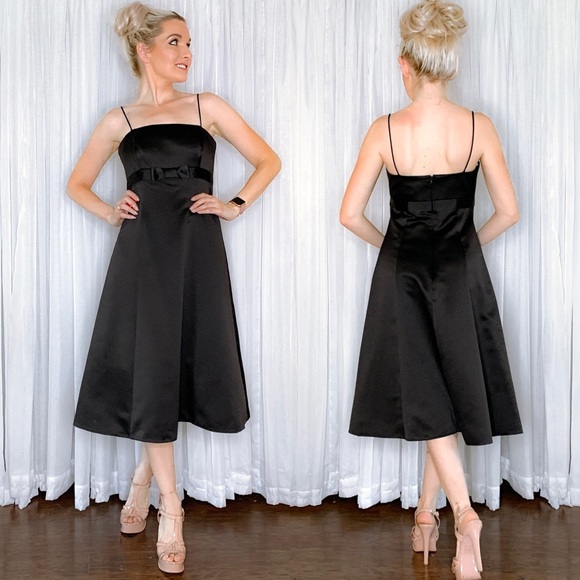 David's Bridal Dresses & Skirts - Black Midi Bridesmaid Dress David’s Bridal